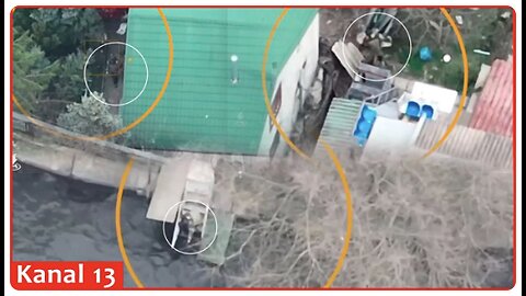 A drone sent a "gift" from above to the Russians resting by the river