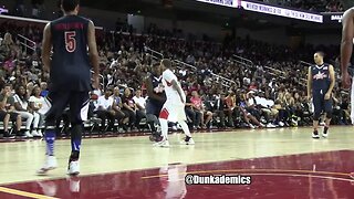 Mac Miller falls from Bone Collector Ankle Breaker Power 106 Celebrity Game 2016