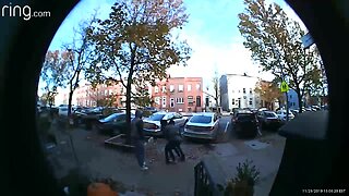 Video captures woman being attacked, robbed outside Patterson Park home