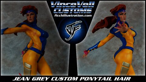 Sideshow Collectibles Custom Jean Grey Ponytail Hair PF Statue
