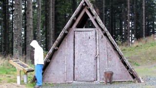 Humble dwelling covered with bark called Skorjanka - Pohorje, Kope, Slovenija