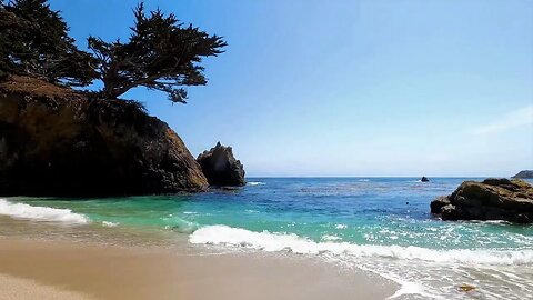 Beautiful Beaches of the World: Vibe with White Sound and 4K View of Beautiful Beaches of California