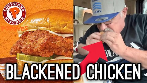 Popeye's NEW Blackened Chicken Sandwich Surprises! - Bubba's Drive Thru Food Review