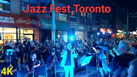 【4K】Jazz 🎷 Toronto at night Canada 🇨🇦