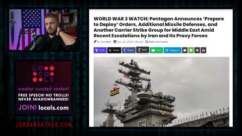 Jordan Sather: Israel - Palestine Divide and Conquer Push For WW3 = Great Reset Subjugation