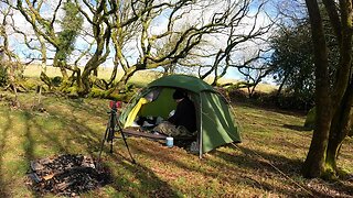 In the cloudpeak 2 tent speedlapse. Reddacleave campsite Dartmoor 25th March 2023