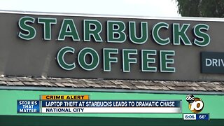 Laptop theft at Starbucks leads to dramatic chase