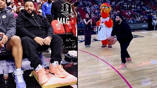 DJ Khaled Brings Pillow To Heat Game Designated For His Air Jordans! 🤷🏾‍♂️