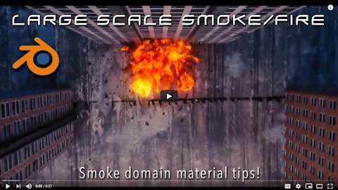 Blender 3d Smoke/fire large scale explosion material tips: Ft. KHAOS add-on $