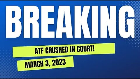 COURT CRUSHES ATF RULE BLOCKED BY INJUNCTION!! BREAKING! Vanderstok v Garland