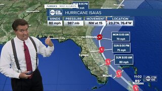 Hurricane Isaias expected to reach Florida's southeast coast Saturday