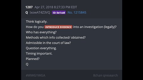 🇺🇸 Aug 3 2023 - Trump Indictment > How Do You Introduce Evidence Legally? ~ Q