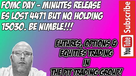 FOMC Day - Minutes Release - Premarket Trade Plan - The Pit Futures Trading