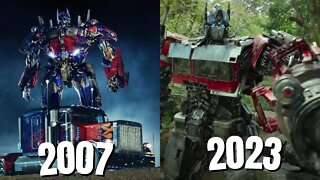 Evolution of Optimus Prime In Transformers MOVIES 2007-2023