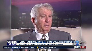 Former Baltimore mayor Thomas D'Alesandro III dies