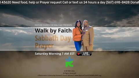 Early Sabbath Day Prayer @ Restore Church THE BIBLE WAY