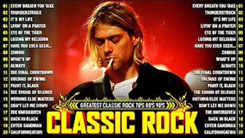 Best Classic Rock Songs 70s 80s 90s 🔥 Guns N Roses, Aerosmith, Bon Jovi, Metallica, Queen, ACDC, U2