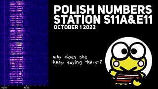 Polish Numbers Station – S11a and E11 – 2022.10.01 shortwave broadcast