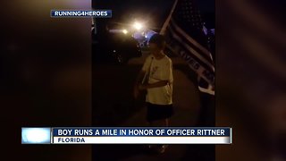 Florida boy dedicates mile run to fallen MPD officer