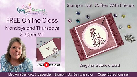 👑 Diagonal Gatefold Card - Stampin' Up! Coffee With Friends