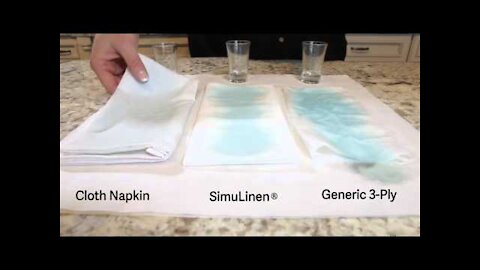 Absorbent - SimuLinen is the Most Absorbent Napkin