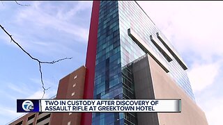 2 in custody after discovery of assault rifle at Greektown Hotel