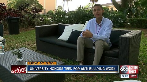 Local anti-bullying advocate and child philanthropist honored with full-ride scholarship