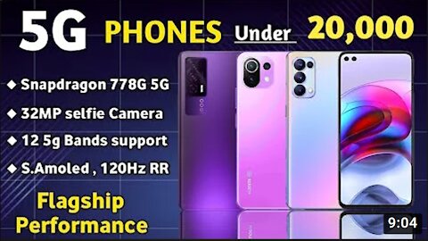 Top 5 Best 5G Smartphones Under ₹20000 Budget⚡ in 2022.