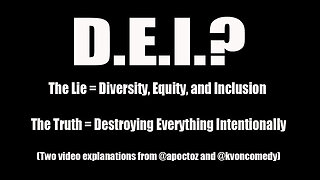 D.E.I. Diversity Hiring?!? The Lie and The Truth