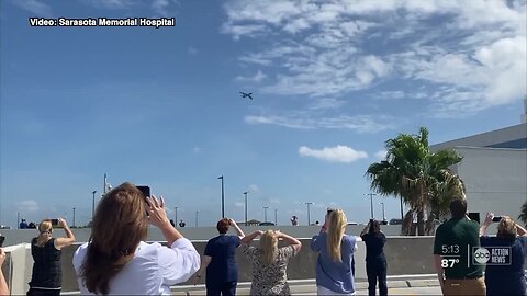 MacDill Air Force Base performs flyovers to honor front line heroes