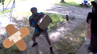 Amazon Delivery Driver Scared Of Still Halloween Decoration - DoctorViral