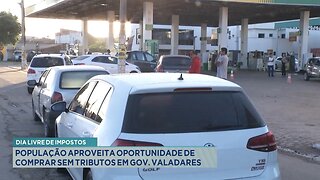 Dia Livre de Impostos: População Aproveita Oportunidade de Comprar sem Tributos em Gov. Valadares.