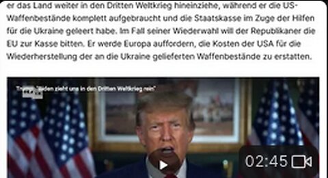 Warum lügt Donald Trump vom dritten Weltkrieg ?