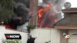 Flames engulf Del Cerro-area home days after 40-acre brush fire