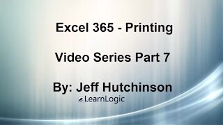 Excel 365 Part 7 – Printing A Spreadsheet