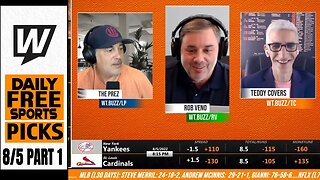 Free Sports Picks | WagerTalk Today Part 1 | MLB Picks | UFC Fight Night Preview | August 5