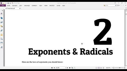 Chapter 02- Exponents & Radicals - ACT course.