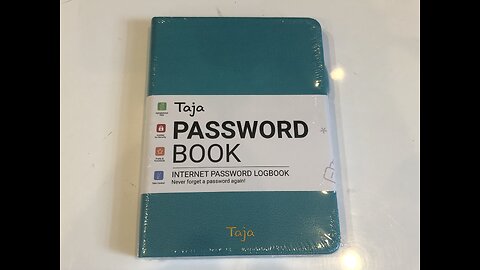 Taja Password Keeper Book Alphabetical Tabs Small Notebook for Internet Website Logbook Aquamarine