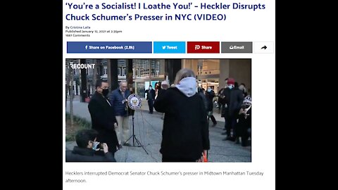 ‘You’re a Socialist! I Loathe You!’ – Heckler Disrupts Chuck Schumer’s Presser in NYC