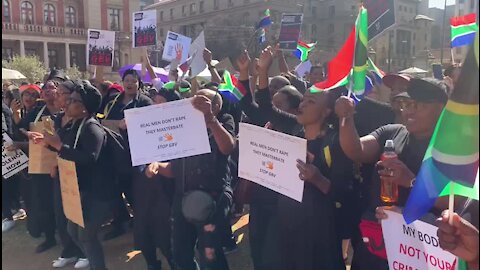 SOUTH AFRICA - Pretoria - Goverment march against gender-based violence (video) (rVo)