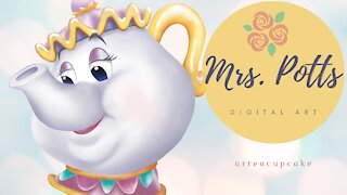 Mrs. Potts Disney Beauty and the Beast Digital Art for Beginners