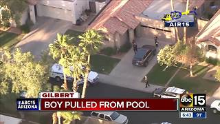 3-year-old boy found in Gilbert pool, transported to hospital