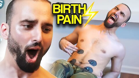 New Father Can't Handle Birth Simulator LABOR PAIN