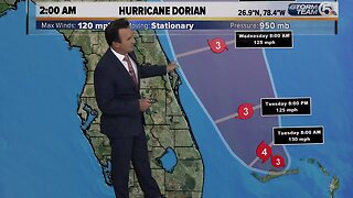 2 a.m. update on Hurricane Dorian (9-3-19)