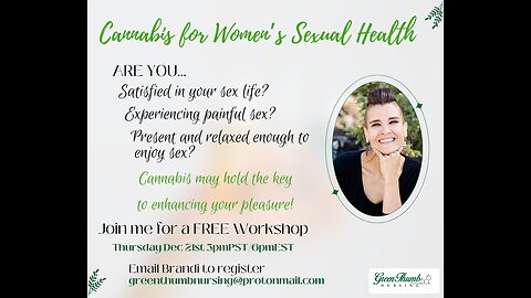 FREE Workshop~ Cannabis for Women's Health