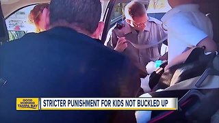 Stricter punishment for kids not buckled up