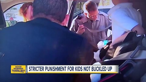 Stricter punishment for kids not buckled up