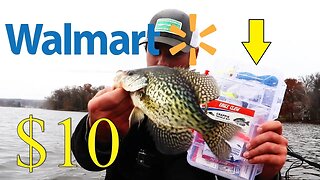 $10 WALMART Crappie Fishing Challenge! (Crappie Jigs)