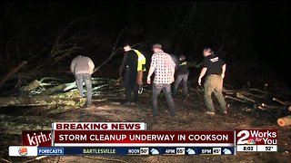 Storm cleanup underway in Cookson