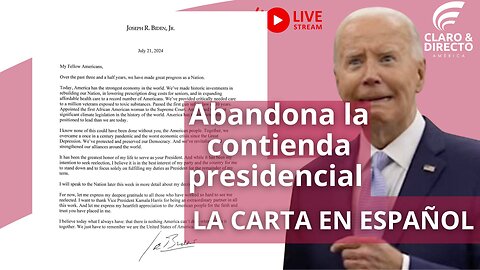 🚨🚨🚨Joe Biden cambió de postura y anunció este domingo en X que abandona la contienda presidencial 🚨